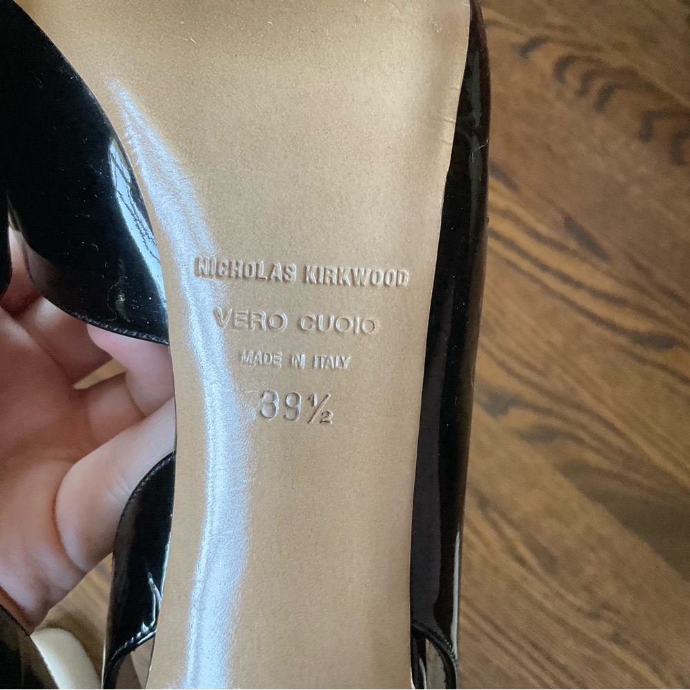 Nicholas Kirkwood Black Patent Leather Pumps